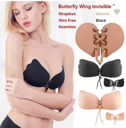 Women Stick-on Lightly Padded Bra (Black) - Image 2