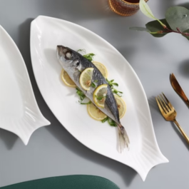 Elegant Fish-Shaped Ceramic Platter