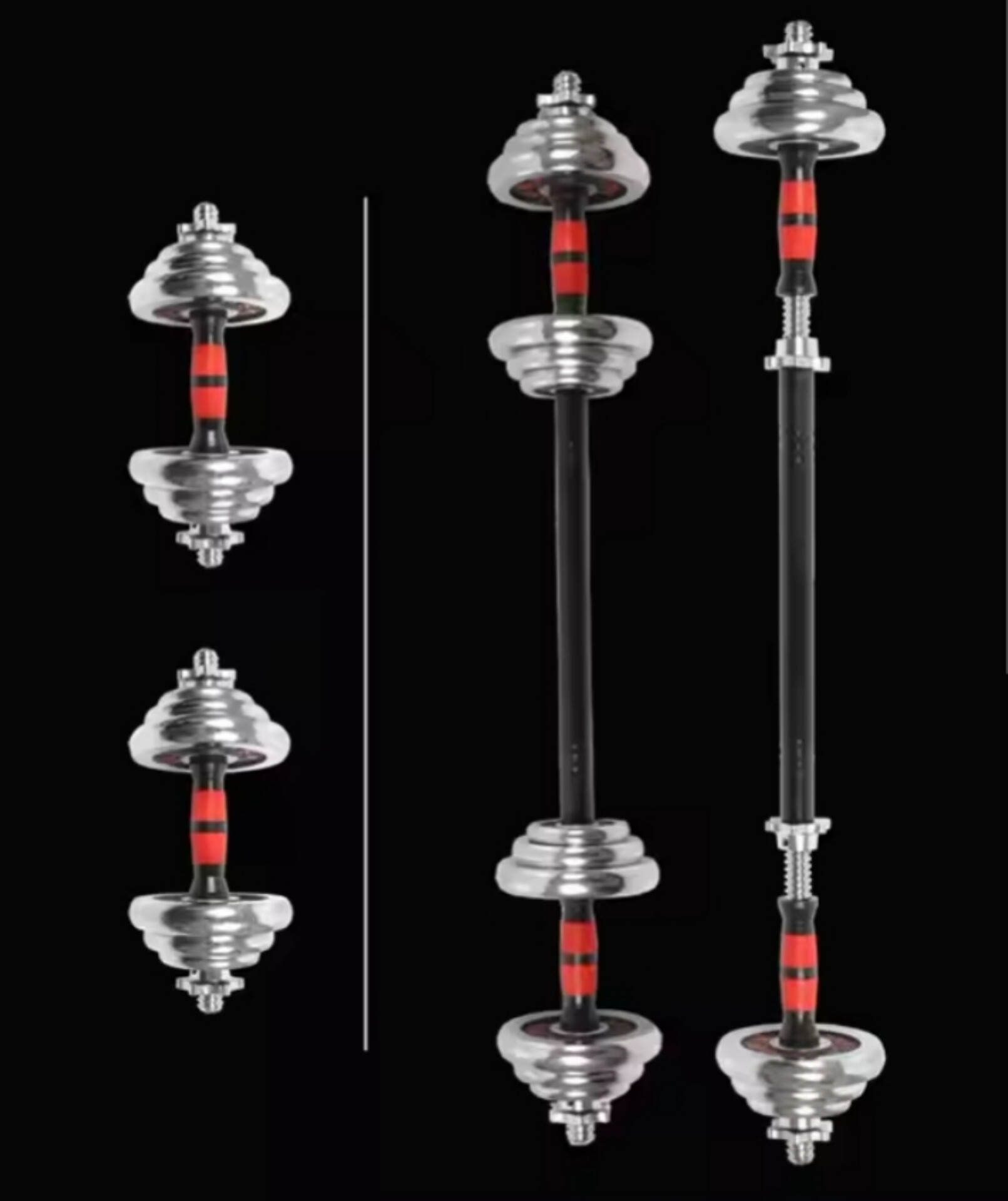 2-in-1 Adjustable Dumbbell & Barbell Set