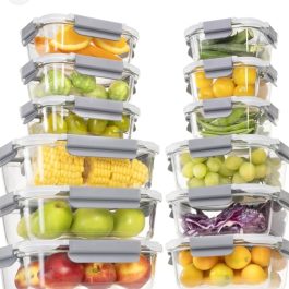 5 pcs set of airtight plastic food storage containers
