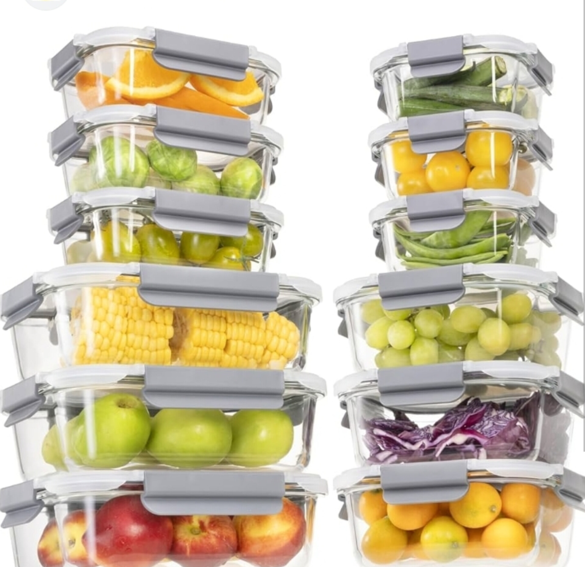 5 pcs set of airtight plastic food storage containers