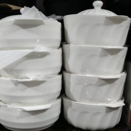 White Ceramic Serving Bowl Set