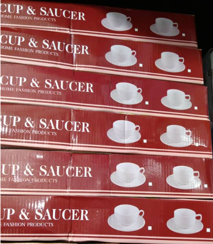 boxes of cup and saucer sets 12 set - Image 2