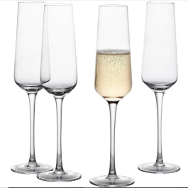 DELI 250ml Champagne Glass Set – 6-Piece Elegance