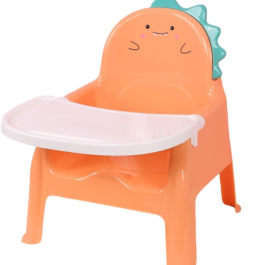 Hidrrdc Portable Kids Dining Chair (Orange):