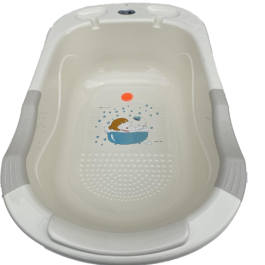 Baby Bath Tub with Built-in Support (Cream)
