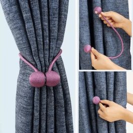Pair magnet curtain tiebacks