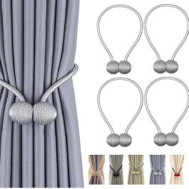 Pair magnet curtain tiebacks