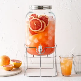 Beverage dispenser with stand
