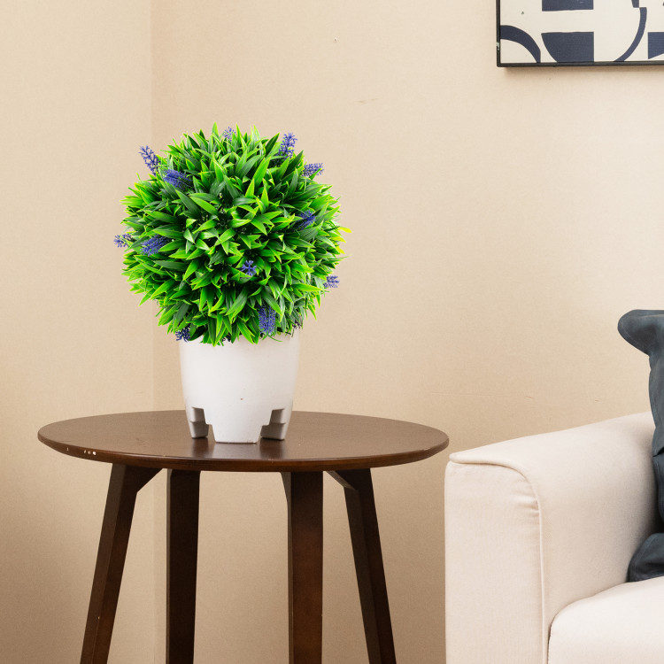 Artificial Lavender Ball Tree Set