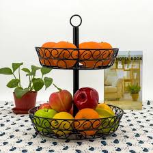 2 TIER WIRE HANGING BASKECT FRUIT